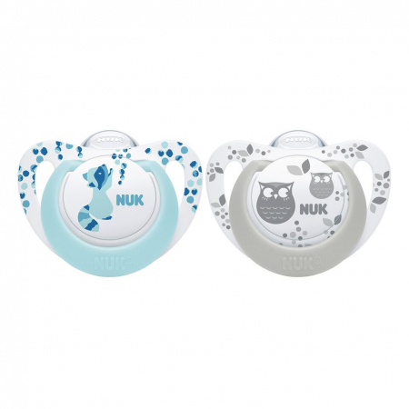 Suzeta Nuk Genius Color Silicon M1 Bleu 0-6 luni Set 2 Bucati [0]