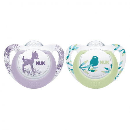 Suzeta Nuk Genius Color Silicon M2 Mov 6-18 luni Set 2 Bucati [0]