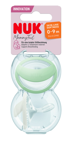 Biberoane tetine suzete - Suzeta Nuk Mommyfeel Verde, Silicon, 0–9 luni, 2Buc/Cutie