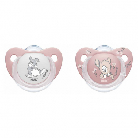 Suzeta Nuk Disney Bambi Silicon M, 0-6 luni, Set 2 Bucati [0]