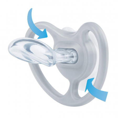 Suzeta Nuk Space Silicon M3 Rose 18-36  luni 2 Bucati Set [1]