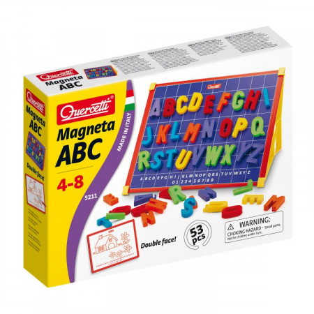 Tableta Magnetica ABC, 53 piese Quercetti
