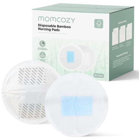Accesorii alaptare - Tampoane de alaptare din bambus Momcozy biodegradabile 80 buc