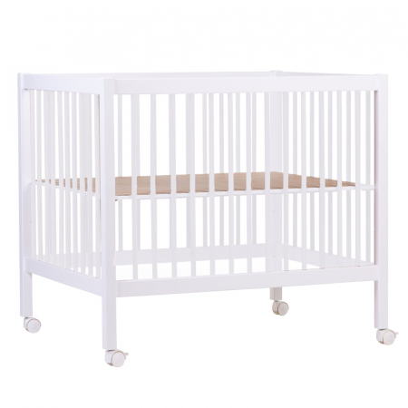 Patuturi - Tarc Childhome 97 cu roti 75x95 cm MDF Alb