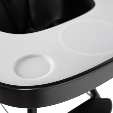 Tavita scaun de masa Childhome Evolu + Protectie din silicon, Negru [2]