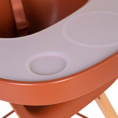 Tavita scaun de masa Childhome Evolu + Protectie din silicon, Ruginiu [2]