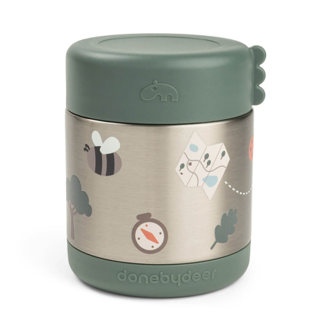 Termosuri - Termos alimente Done by Deer Tiny Trails Green 300ml