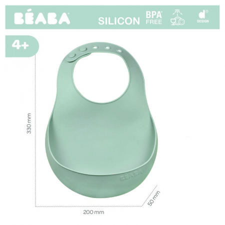 Baveta silicon Beaba Sage Green [2]
