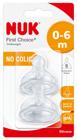 Biberoane tetine suzete - Tetina Silicon Nuk First Choice Plus, 2 Buc, 0 - 6 luni