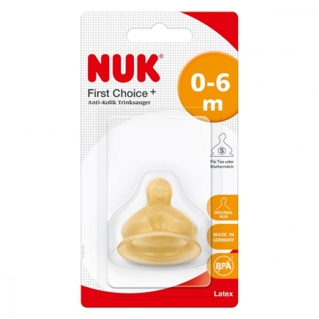 Tetina Nuk First Choice Plus Latex S1, 0-6 luni [0]