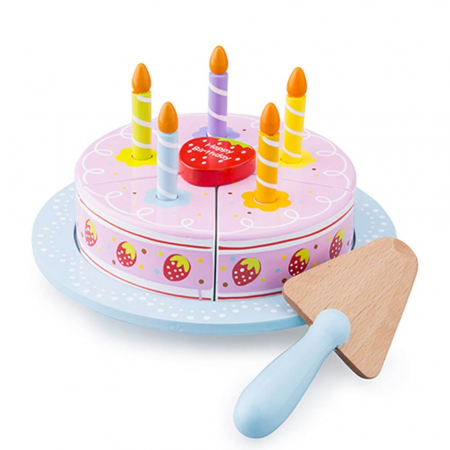 Jucarii de rol - Tort Aniversar din Lemn, New Classic Toys