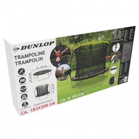 Trambulina cu plasa de siguranta Dunlop 183x50 cm [5]