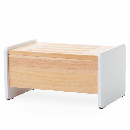 Produse pentru baie - Treapta inaltator Childhome 35x23x18 cm Lemn Natural/Alb