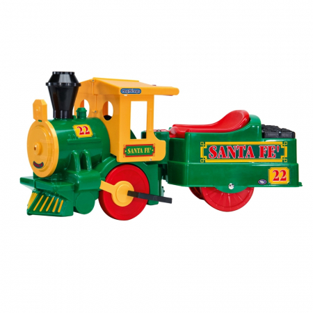 Masinute electrice - Trenulet electric Peg Perego Santa Fe, 6V, 2 ani +,Verde