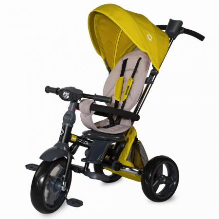 Tricicleta multifunctionala 4in1 cu sezut reversibil Coccolle Velo Mustar [8]