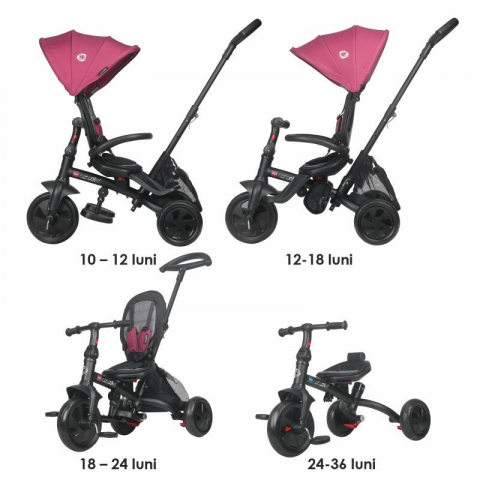 Tricicleta multifunctionala Coccolle Alegra Magenta [7]