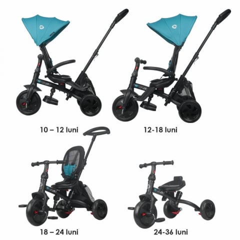 Tricicleta multifunctionala Coccolle Alegra Turquoise tide [12]