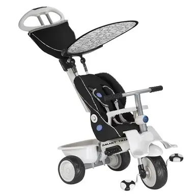 Resigilate - Tricicletă pentru copii Neagră cu jucărie Smart Trike- Resigilat