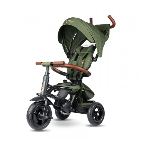 La plimbare - Tricicleta pliabila Qplay Rito Deluxe Verde-Maslina