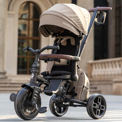 Tricicleta ultrapliabila Qplay Comfo Max Bej inchis [17]