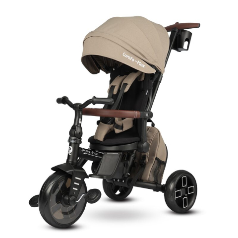 Triciclete - Tricicleta ultrapliabila Qplay Comfo Max Bej inchis