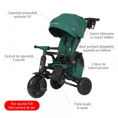Tricicleta ultrapliabila Qplay Nova MAX Verde [7]
