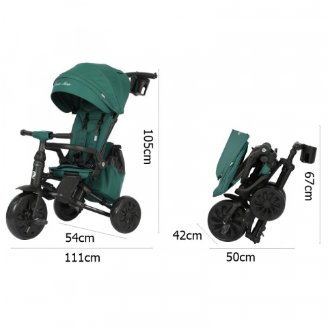Tricicleta ultrapliabila Qplay Nova MAX Verde [10]