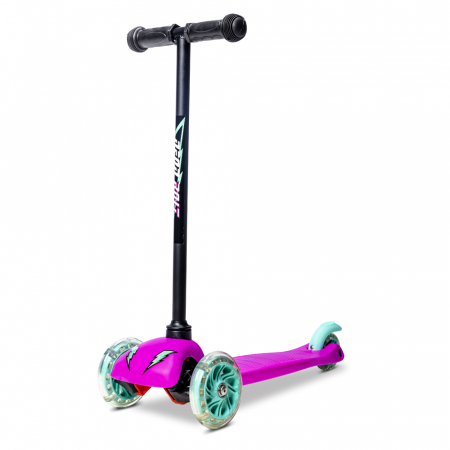 Trotinete - Trotineta cu 3 roti Neon Bolt Pink