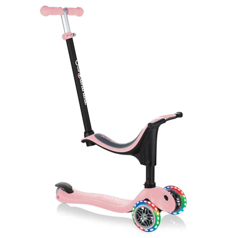 La plimbare - Trotineta Globber GO UP SPORTY 3 in 1 Roz Pastel