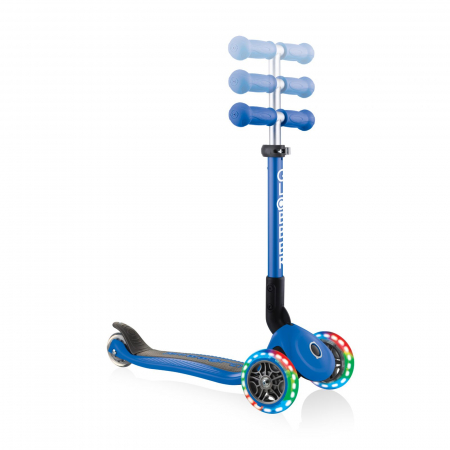 Trotinete - Trotineta Globber Junior pliabila cu lumini culoare albastra