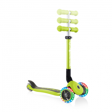 Trotinete - Trotineta Globber Junior pliabila cu lumini culoare verde