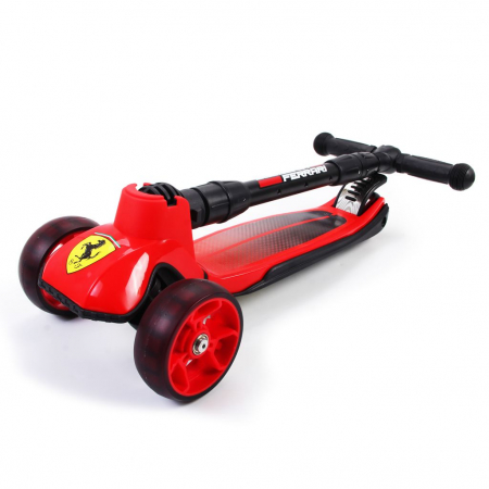 Trotineta pliabila Ferrari cu ghidon reglabil 3 nivele inaltime, rosie [3]