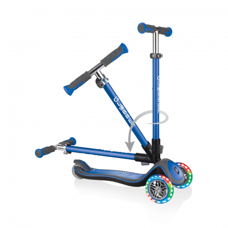Trotineta pliabila Globber Elite Deluxe Lights Albastru [9]