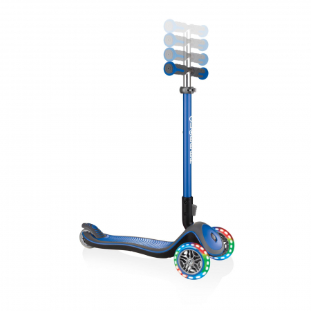 Trotinete - Trotineta pliabila Globber Elite Deluxe Lights Albastru
