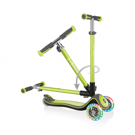 Trotineta pliabila Globber Elite Deluxe Lights Verde [0]