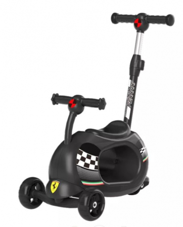 Trotinete - Trotineta pliabila multifonctionala Ferrari 4 in 1 neagra