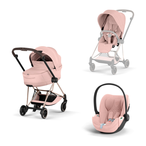 Carucioare si scaune auto - Carucior Cybex Mios Style Peach Pink 3 in 1
