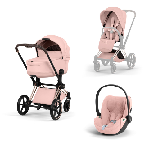 Carucioare copii - Carucior Cybex Priam Style Peach Pink 3 in 1