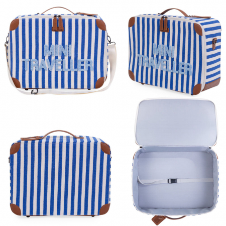 Valiza pentru copii Childhome Mini Traveller Albastru/Alb [1]