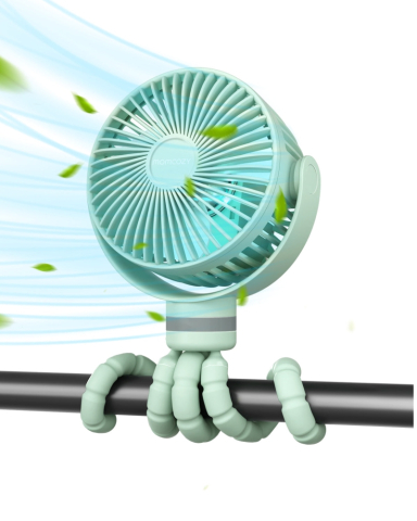 Accesorii transport copii - Ventilator portabil pentru carucior Momcozy Green
