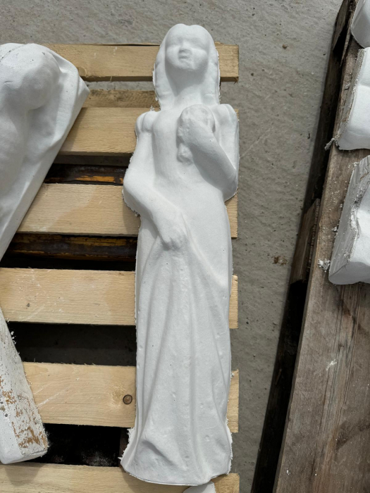 Matrita Alba ca Zapada 2 68 cm H - set 2 bucati fata si spate [3]