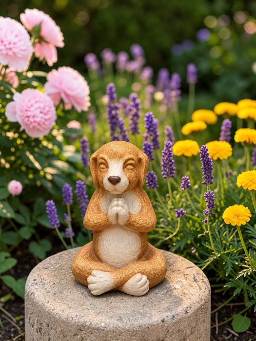 Meditating dog mold 39 cm H [3]