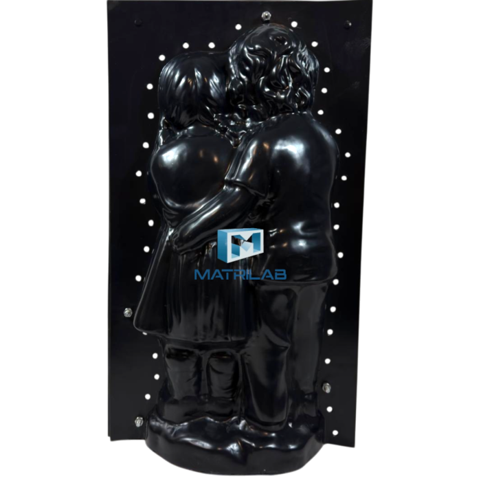 Girl and boy with basket mold 66 cm H [4]