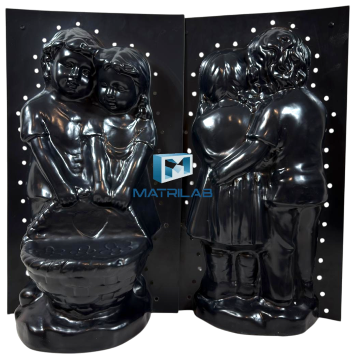 Girl and boy with basket mold 66 cm H [3]
