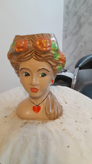 Matrita Ghiveci Cap Femeie  32 cm H [9]