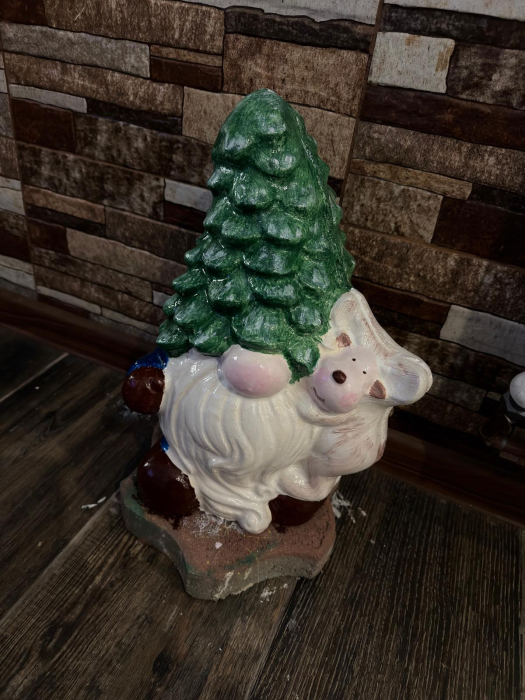 Matrita Gnom brad de Craciun  34 cm H - set 2 bucati fata si spate [2]