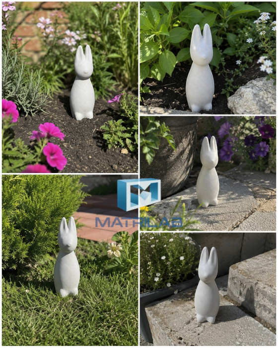 Mini garden bunny mold 25 cm H [6]