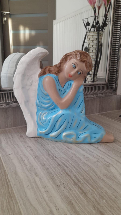 Matrita Ingeras care doarme de dreapta  34 cm H - set 2 bucati fata si spate [3]