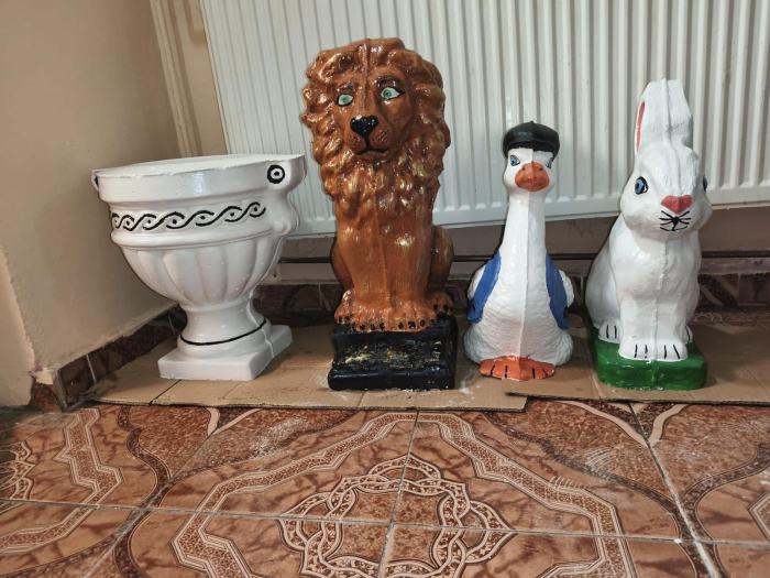 Matrita Leu statueta 60 cm H - set 2 bucati fata si spate [4]