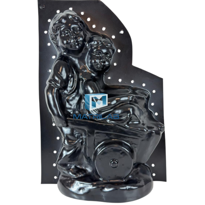 Matrita fata si baiat cu roaba 52.5 cm H [2]